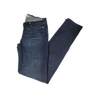 Hudson Jeans Womens Size 27 Skinny Low Rise Raw Waist Dark Wash Denim Pants